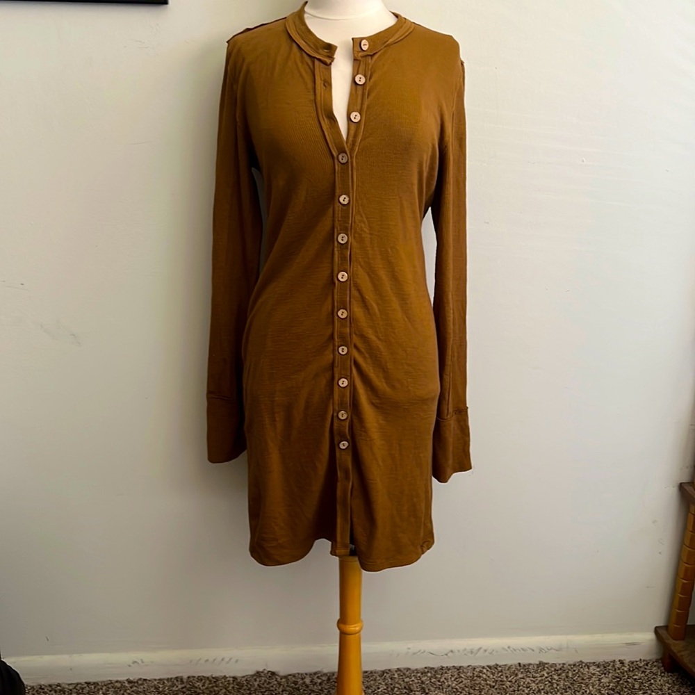 NWT Free People ribbed midi cardigan size L